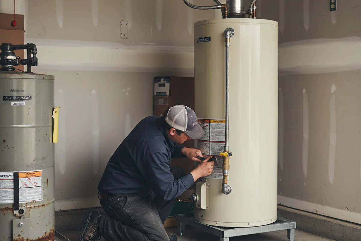 Water heater and shutoff valve replacement in Lascassas