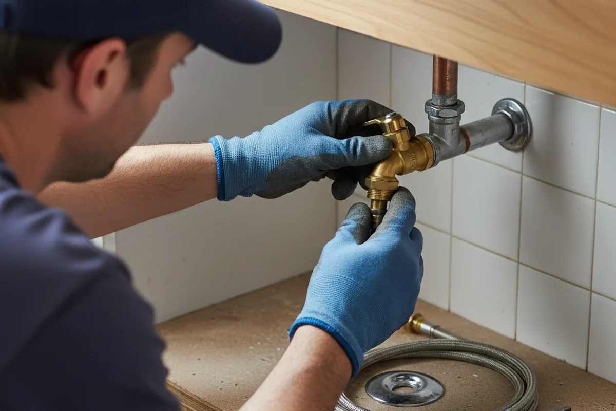 Shutoff valve and fitting work during Emergency Plumbing in Lascassas